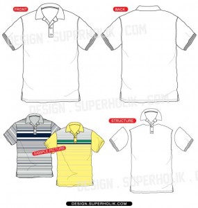 Polo shirt vector template
