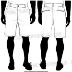 Short pants vector template