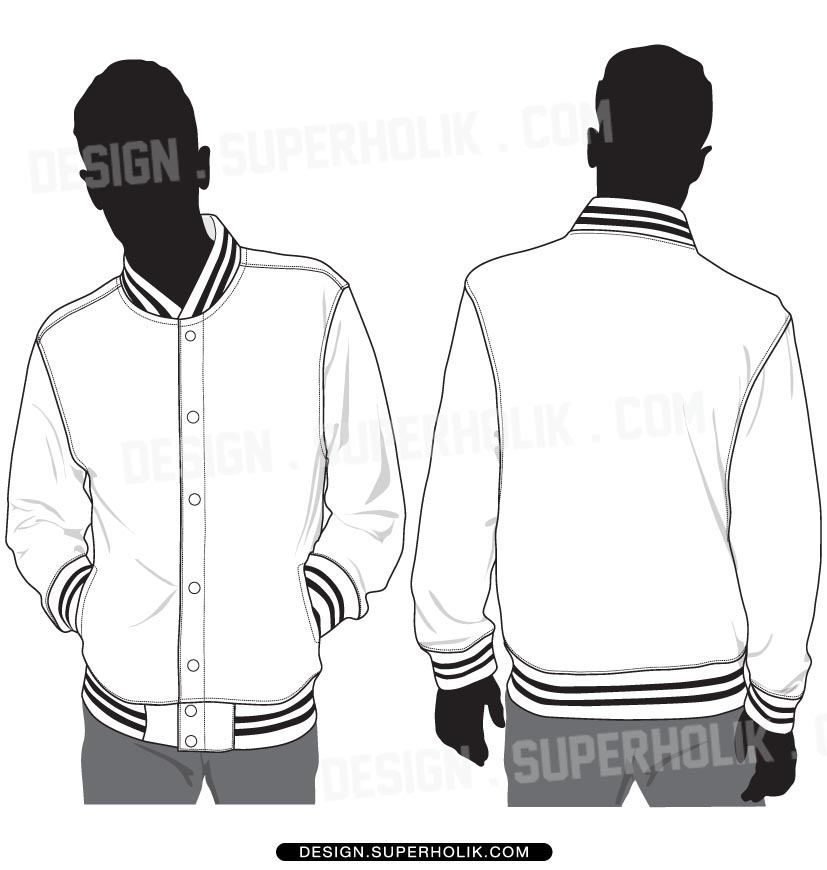 varsity jacket template hellovector