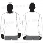 long sleeve shirt template vector