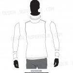 long sleeve shirt template vector