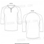 3/4 henry neck shirt template