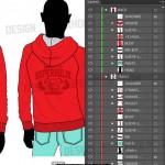 raglan hoodie vector template
