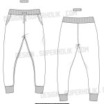 Jogger pants template set