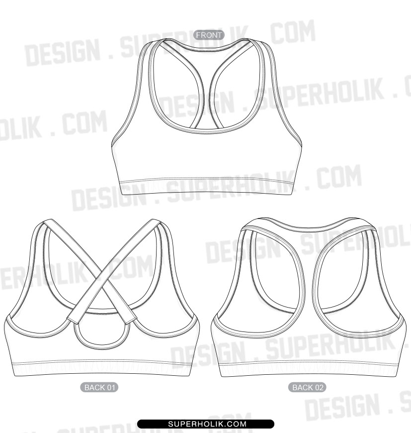 Sports Bra Sketch Coloring Pages