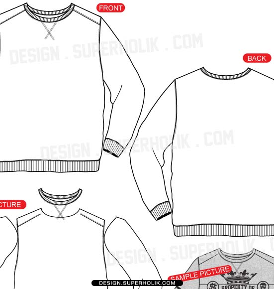 Fashion design templates, Vector illustrations and Clip-artsCrew neck ...