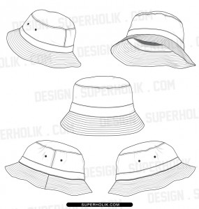 Fashion design templates, Vector illustrations and Clip-artsBUCKET HAT ...